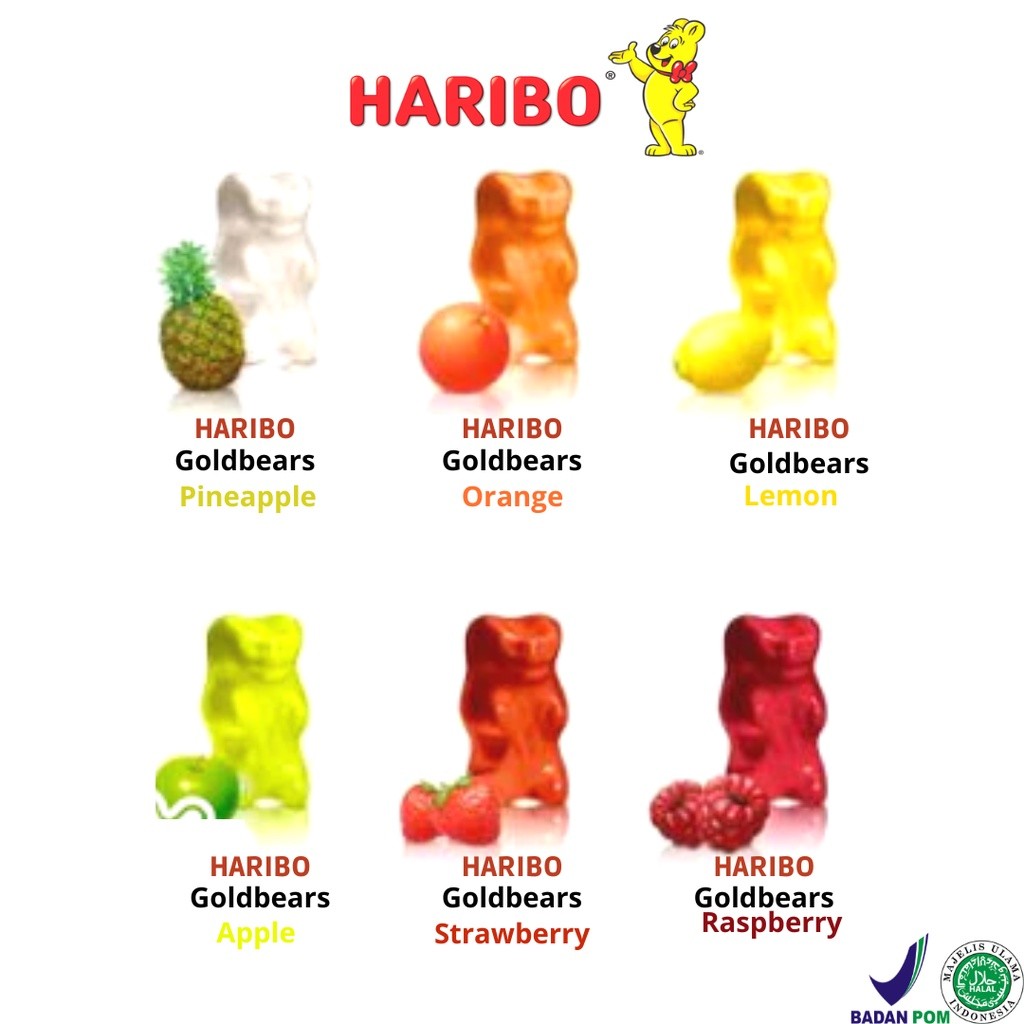 

Sajiandapur Haribo Permen Jelly Aneka Rasa Buah Kemasan Kecil 80Gr