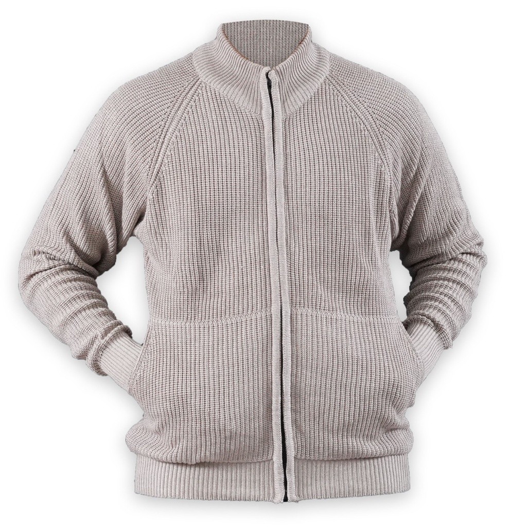 Boneh Sweater Rajut Pria Tebal Resleting Depan Premium Korea Sweter Rajut Original Knit Zipper