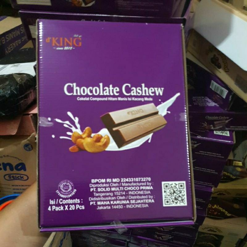

Sajiandapur 1 Kardus Coklat Cashew Isi 4 Pack ( 80 Picis ) Coklat Musdalifah