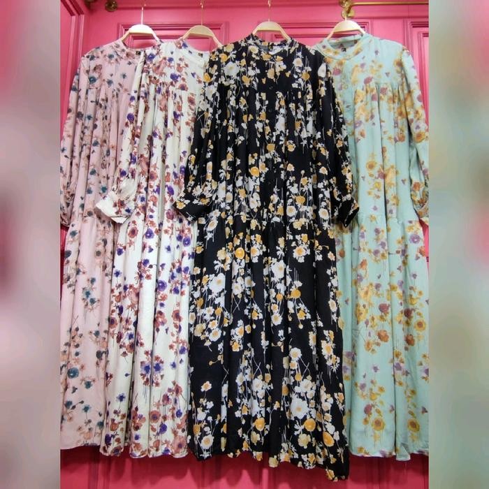 Modest- motif terbaru gamis rayon syifa Dress Wanita Muslim