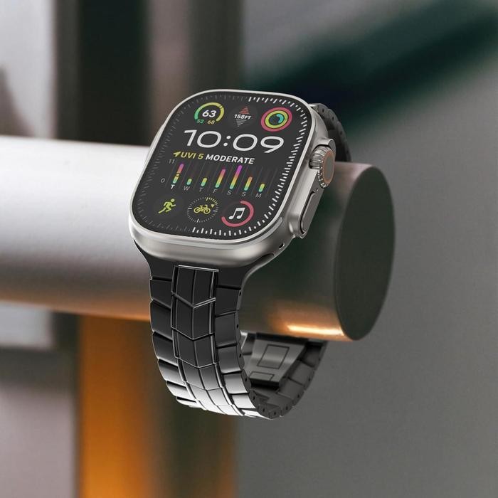 Strap Apple Watch Series 10 Ultra 2 Luxury Titanium Butterfly Tali Iwatch Ultra 49Mm Terlaris