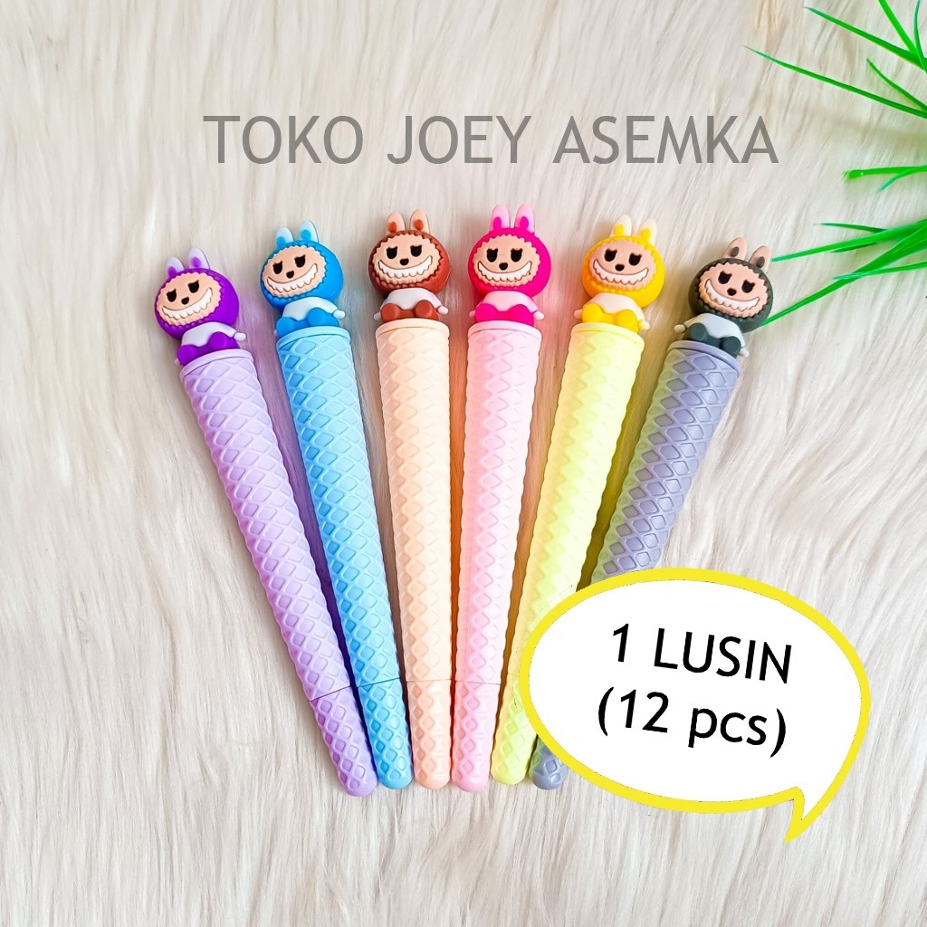 

UM1 (12 PCS) PEN ES KRIM LABUBU PULPEN ICE CREAM LISA BLACKPINK POP MART PENA ALAT TULIS