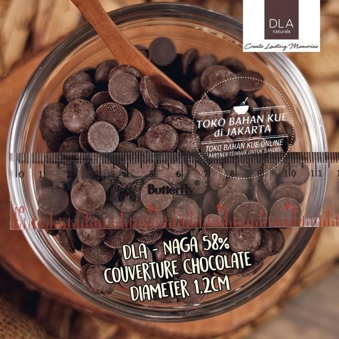 

DLA Chocolate NAGA 58% Dark Couverture 250gr Coklat Baking Pahit Enak