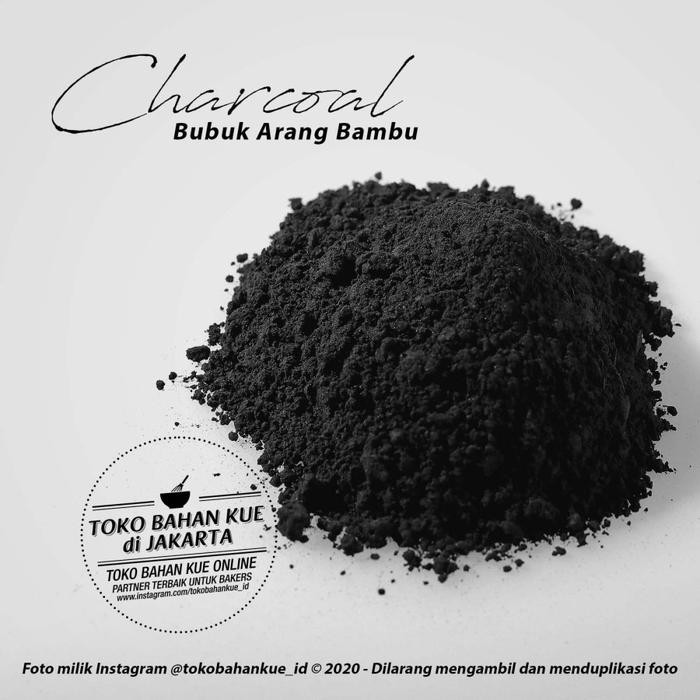 

Pure Charcoal Powder 1kg Bubuk Arang Bambu warna Hitam untuk makanan