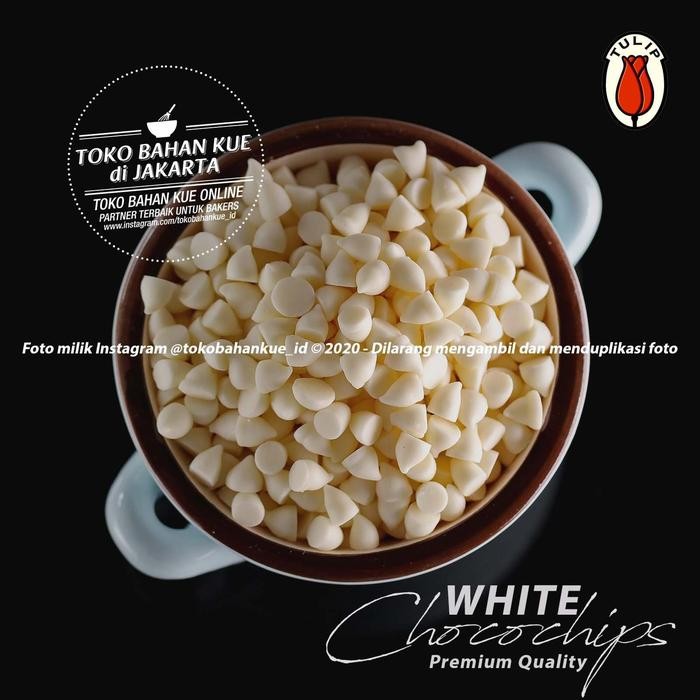 

cokelat putih white chocolate chip choco chips TULIP coklat 500 gr