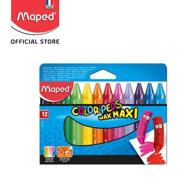 

TERLARIS! Maped Wax Crayon Maxi 12' - Cardboard