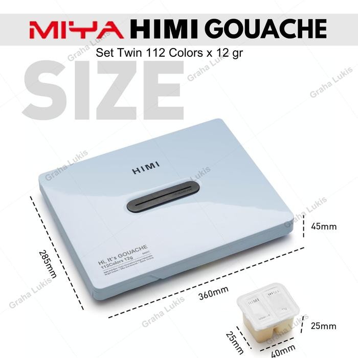 

TERLARIS Miya Himi Gouache Basic Colour Set Twin 112 Colors x 12g / Cat Gouache