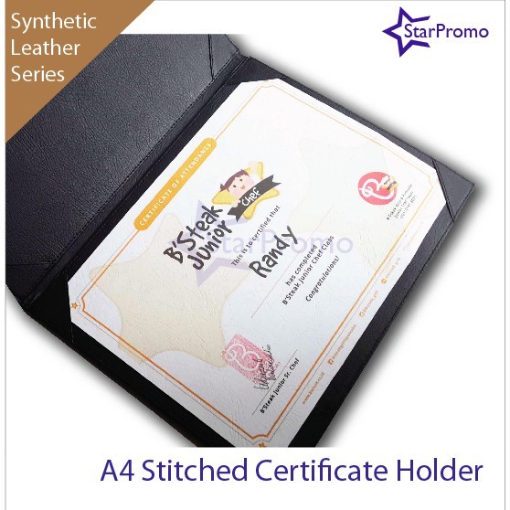 

Map Sertifikat Kulit Exclusive Certificate Holder A4 Folio Plakat Penghargaan