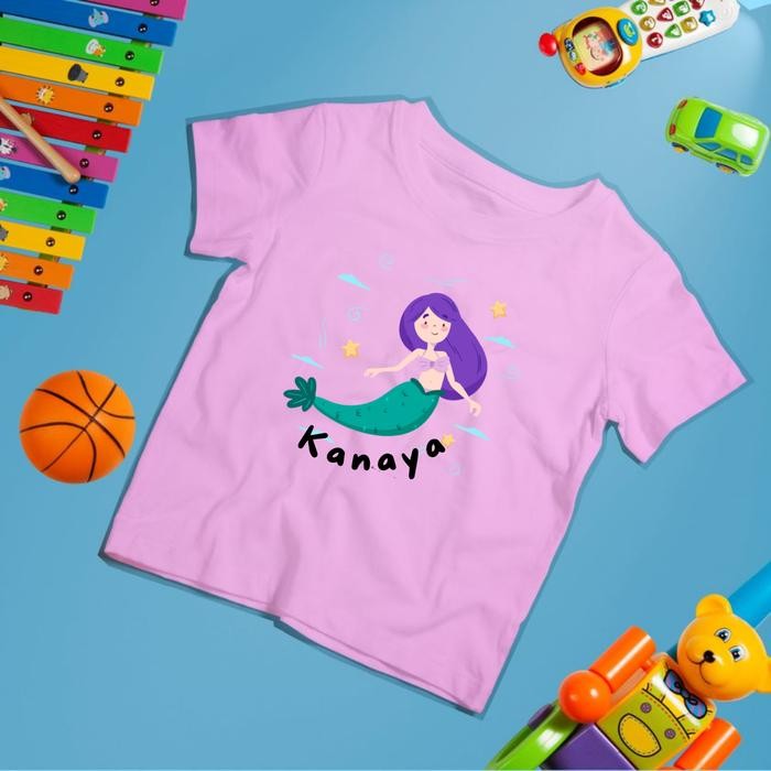Promo Kaos Anak Premium Mermaid Putri Duyung T-Shirt Anak dan Dewasa