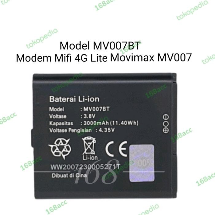 Baterai Batre Modem Mifi 4G Lite Movimax MV007 MV007BT Batere Original