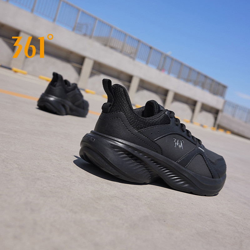 361 Degrees Women'S Running Shoes Leather Durable Water-Repellent Comfortable Rebound Simple Jogging