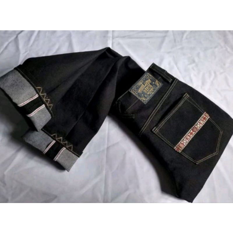 denim black indigo acc selvedge//woodlands denim