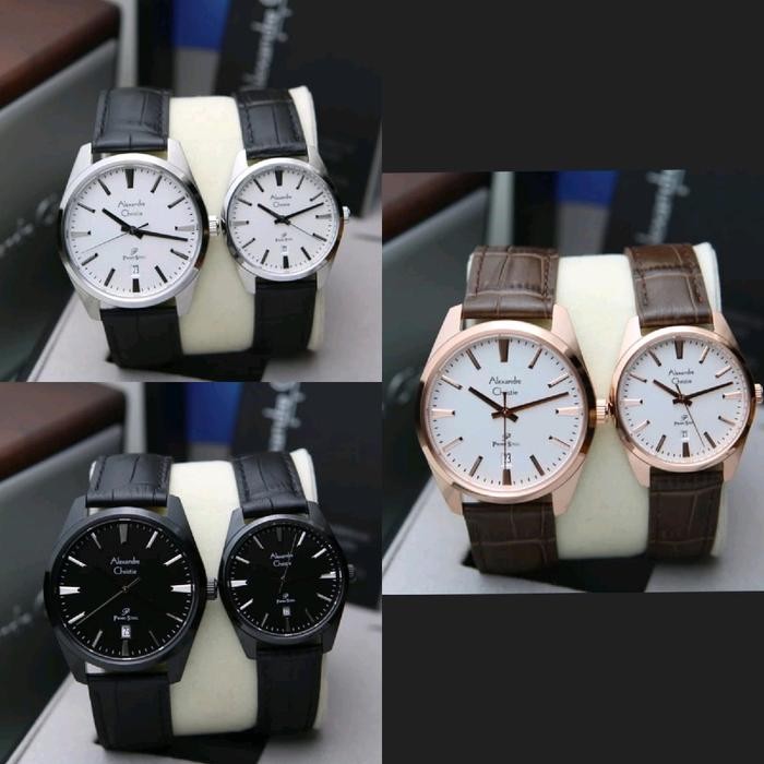 Alexandre Christie Ac 1035 Jam Tangan Couple Kulit Original Asli 100%