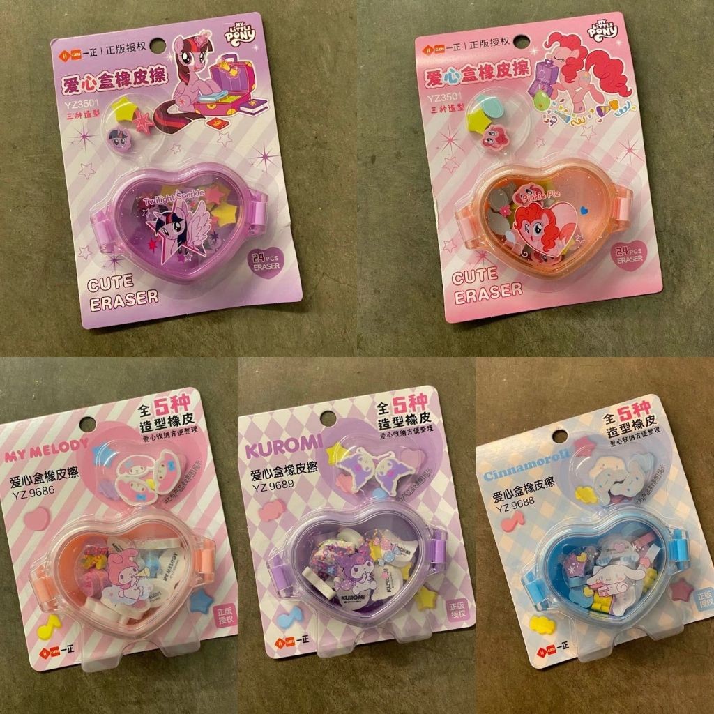 

UM1 Eraser Sanrio Tempat Penghapus Watch Eraser Craft Knife Alat Tulis Cute Karakter Kuromi Melody