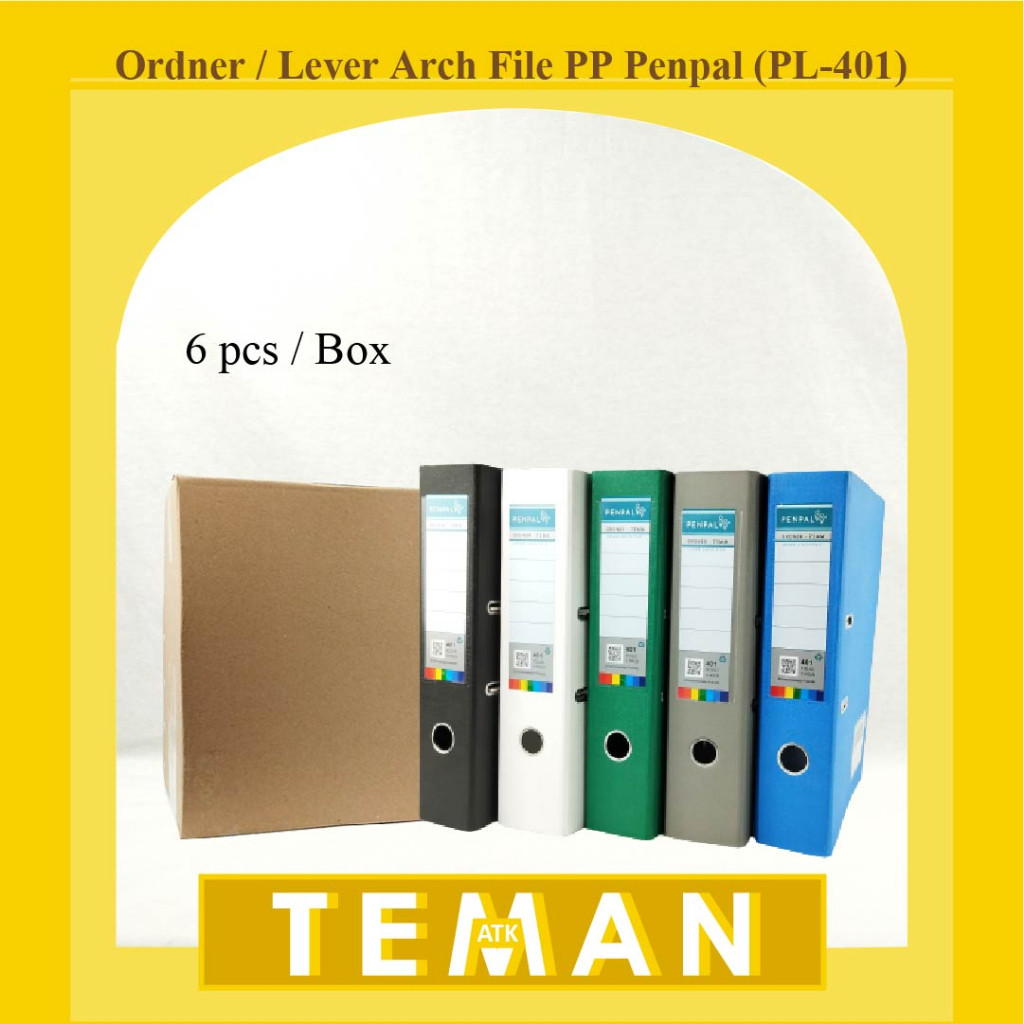 

Ordner / Lever Arch File PP Folio Penpal - isi 6pcs (PL-401)