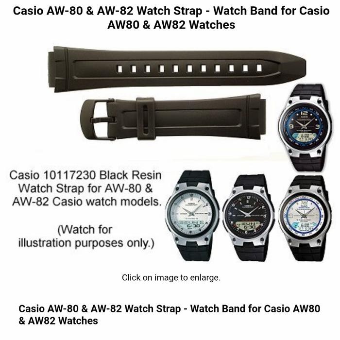 New Strap Casio Aw-80 Aw-82 / Aw 80 Aw 82 Casio Original