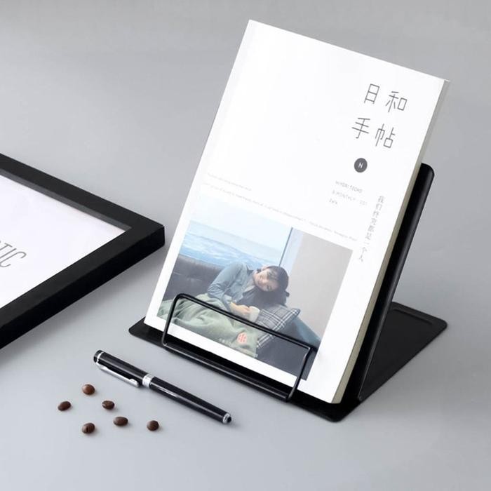

Triple W Portable Metal Adjustable Book Holder Penyanggah Buku Majalah