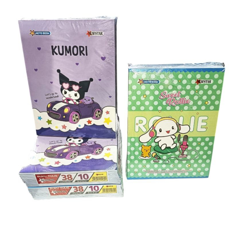 

UM1 Buku Tulis Kuromi Cinamorol & Labubu (38 Lembar 10 Buku) Murah Meriah