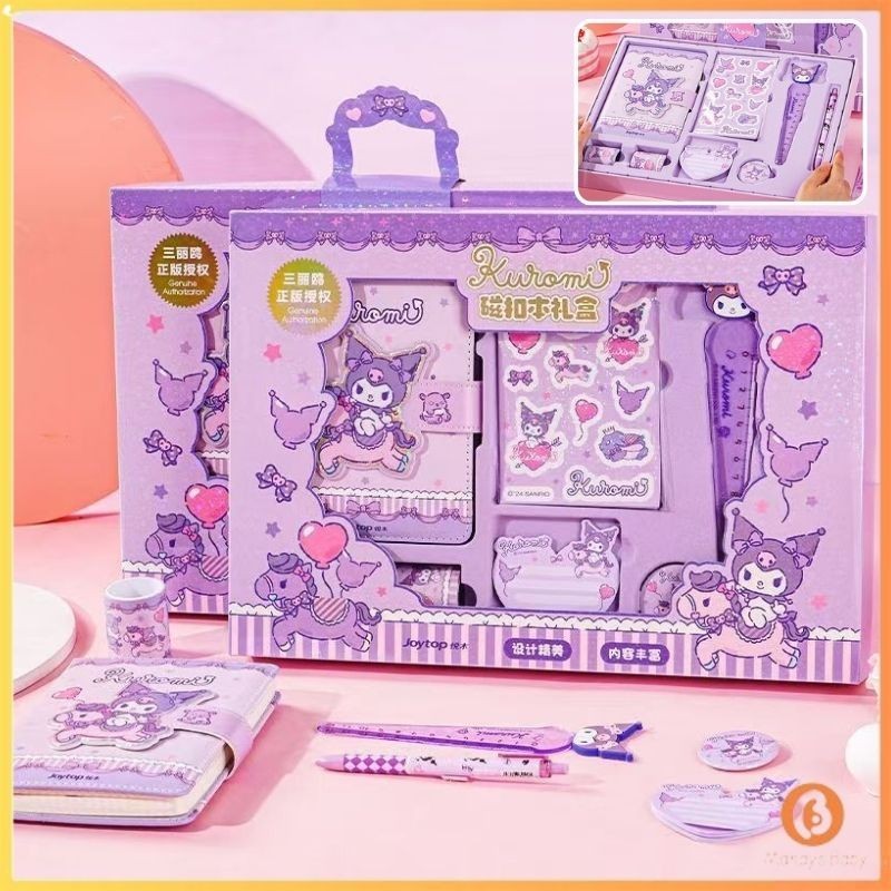 

UM1 [Penjual Loka] FULLSET 9 IN 1 Sanrio Diary Set / Stiker Penggaris Notebook Alat Tulis Set /