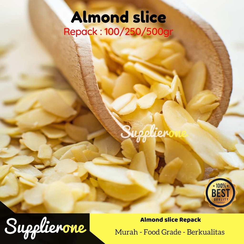 

Dapur Joglo Kacang Almond Slice Mentah / Iris Premium Quality Import Australia , 500Gr, 250Gr, 100Gr