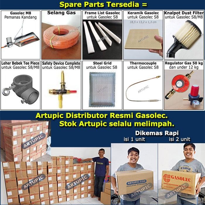 New Thermocouple Gasolec Long M8 Asli Original Pematik Pemanas Kandang