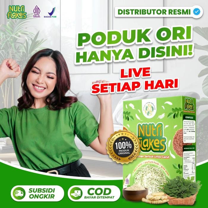 

EatFr3sh- Sereal Umbi Garut - Nutriflakes Original Bantu Redakan Masalah Lambung Isi 200g Bisa COD