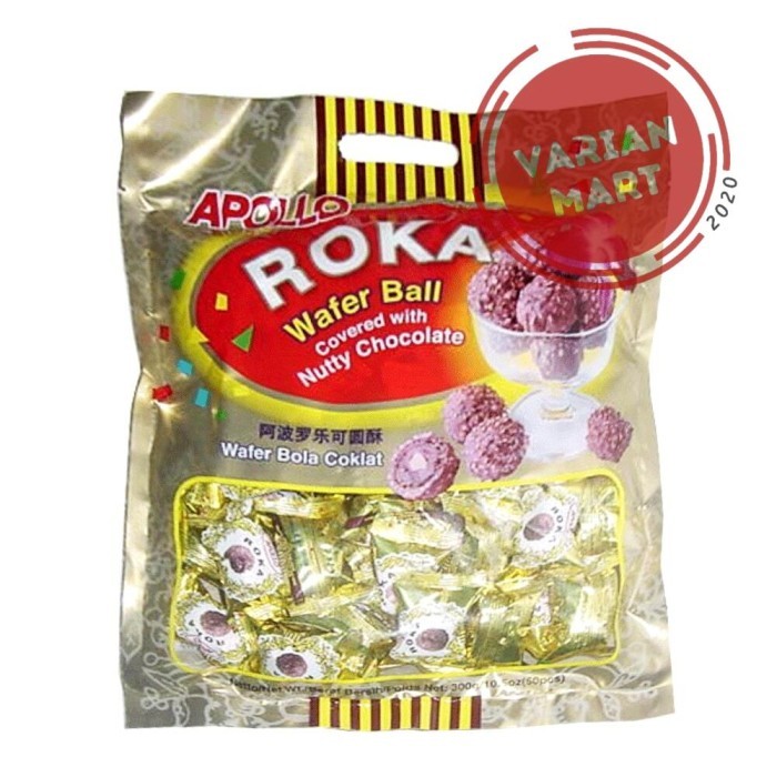 

EatFr3sh- Roka Apollo Coklat Wafer Ball 300gr isi 50