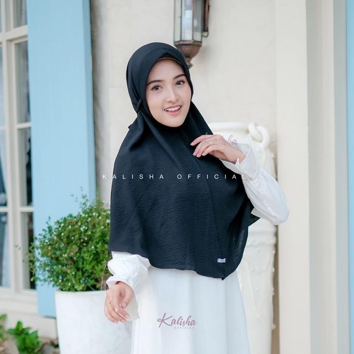 Hijmi- Kerudung Dewasa Instan Panjang Bergo Wanita Muslim Khimar Crinkle Pet Hijab Maryam Tali