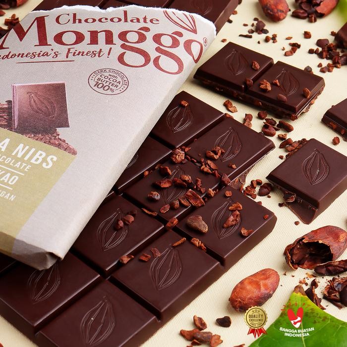 

EatFr3sh- Chocolate Monggo Cocoa Nibs & Dark Chocolate 80g Coklat Murni