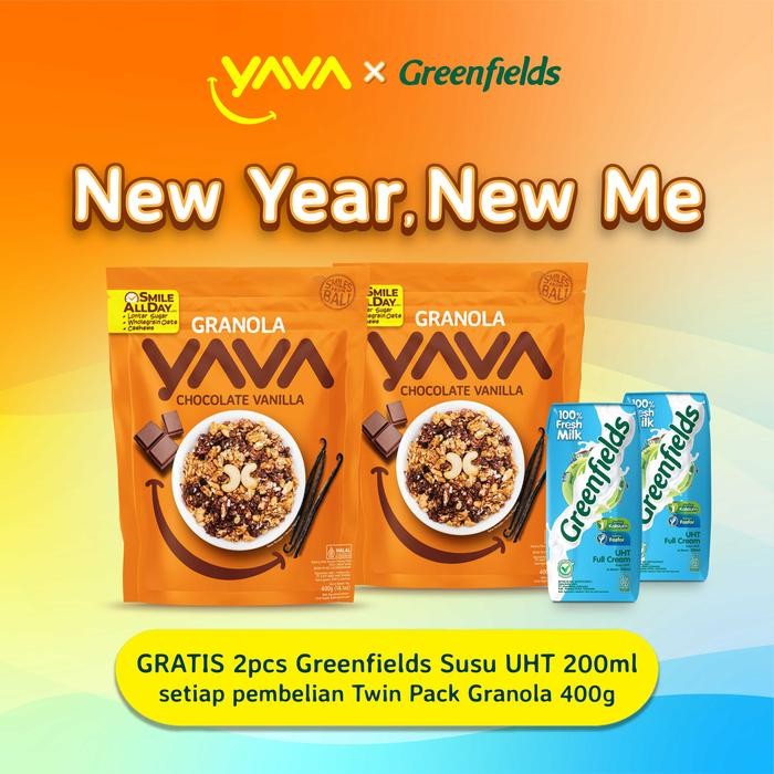 

EatFr3sh- YAVA Twin Pack Granola Chocolate Vanilla (2 x 400g)
