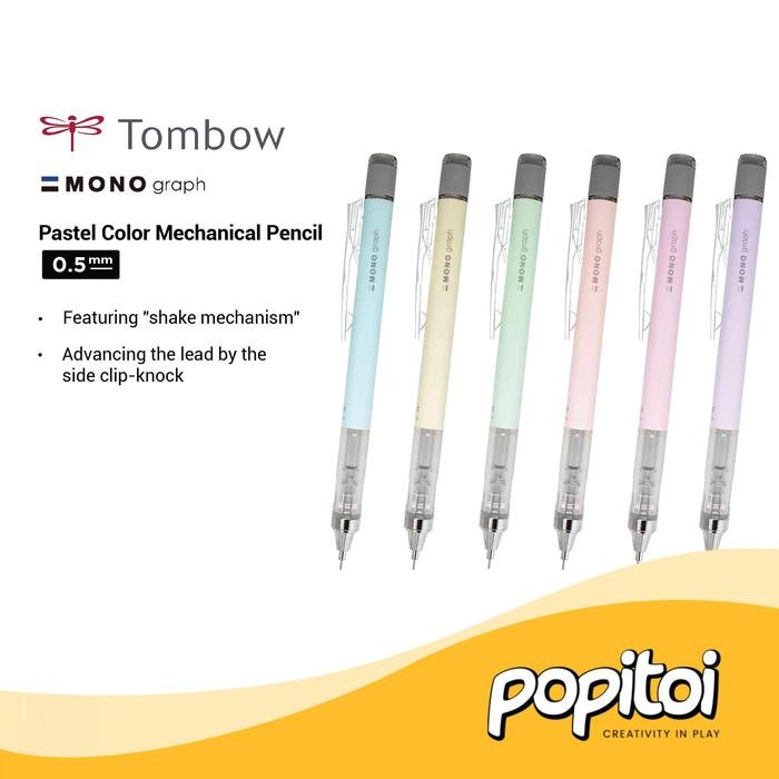 

No.OneBest- Tombow Mono Graph Pastel Color Mechanical Pencil Pensil Mekanik 0.5 mm