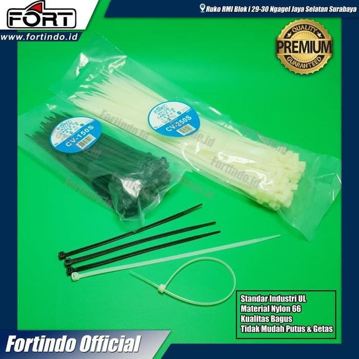 

No.OneBest- Kabel Tis 15 cm x 3.6 CV-150S FORT Cable Ties Kualitas Bagus