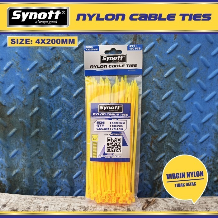 

No.OneBest- Kabel Tis 200 mm X 4 mm Cable Ties Kuning isi 100pcs