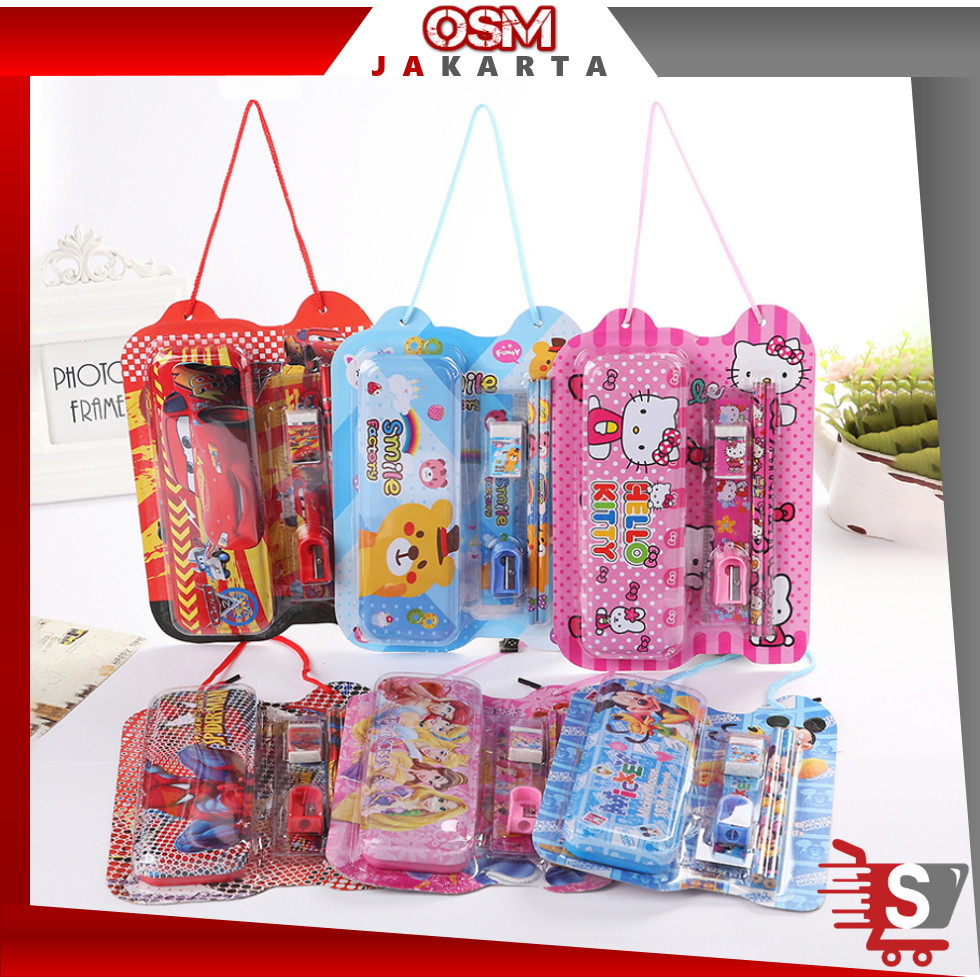

UM1 OSM JKT S6139 Set Alat Tulis 6 in 1 / Stationery Set Souvenir Anak / Paket Alat Tulis Sekolah /