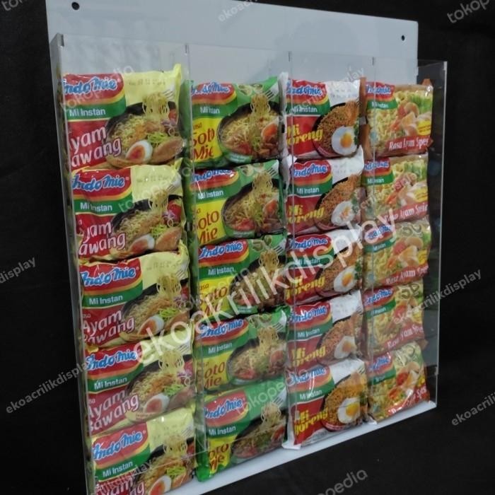 rak indomie akrilik / display indomie