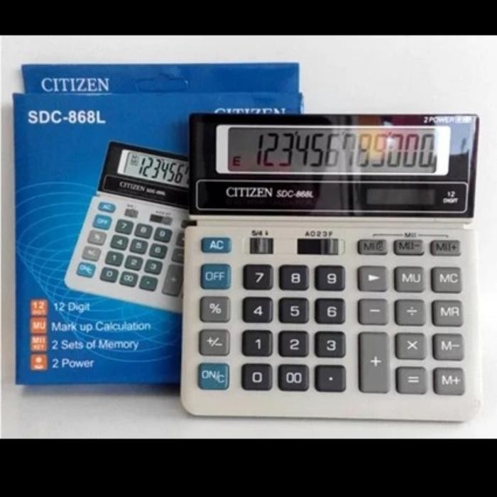 

Calculator Citizen Sdc 868L 12 Digit Kalkulator