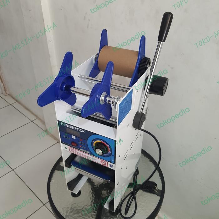 ready stok semi otomatis cup sealer cs-929 powerpack & mesin cup sealer semi auto original