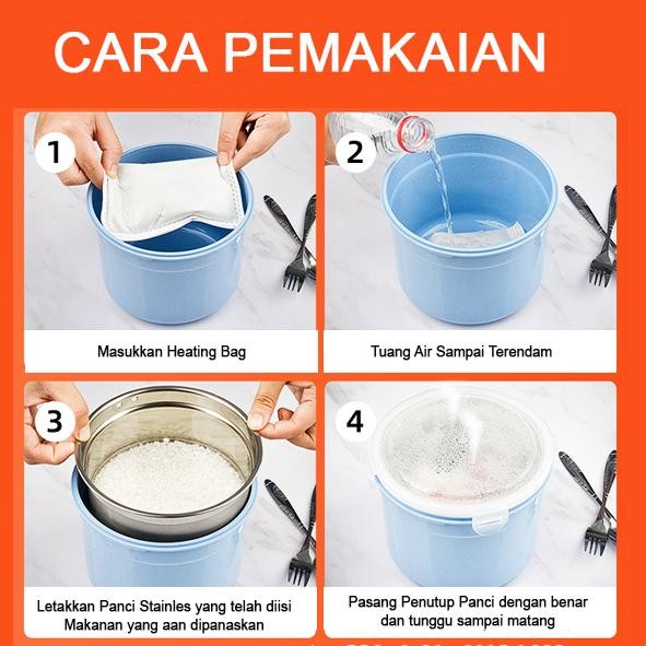 PANCI PEMANAS TANPA API/LISTRIK LUNCH BOX PENGHANGAT MAKANAN