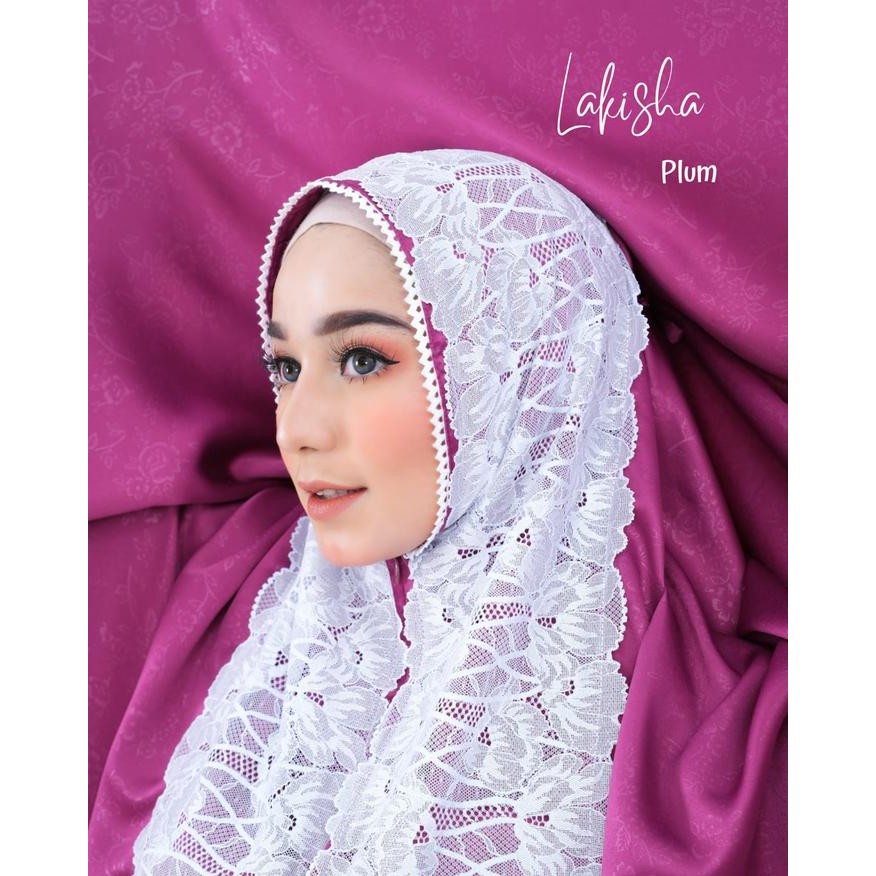 Sarye- Mukena Cantik silky velvet LAKISHA renda MEWAH Polos cocok untuk mahar pernikahan mukena