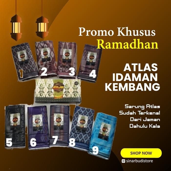 Sarye- SARUNG ATLAS IDAMAN KEMBANG (GROSIR)