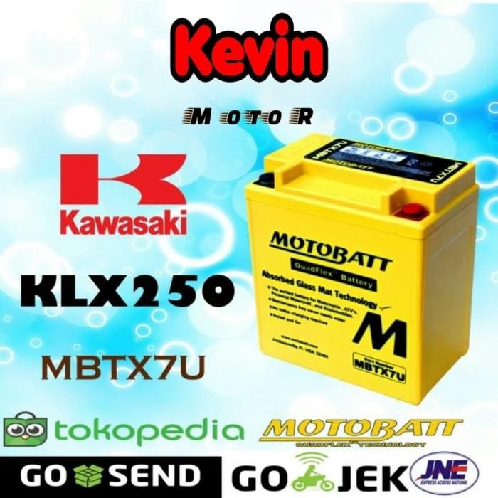 Aki Motor Kawasaki Klx250 Motobatt Mbtx7U Aki Kering