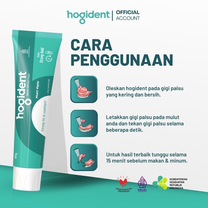 

Twin Bundling Hogident Perekat Gigi Palsu Tahan Hingga 20 Jam - 20Gram #Gratisongkir