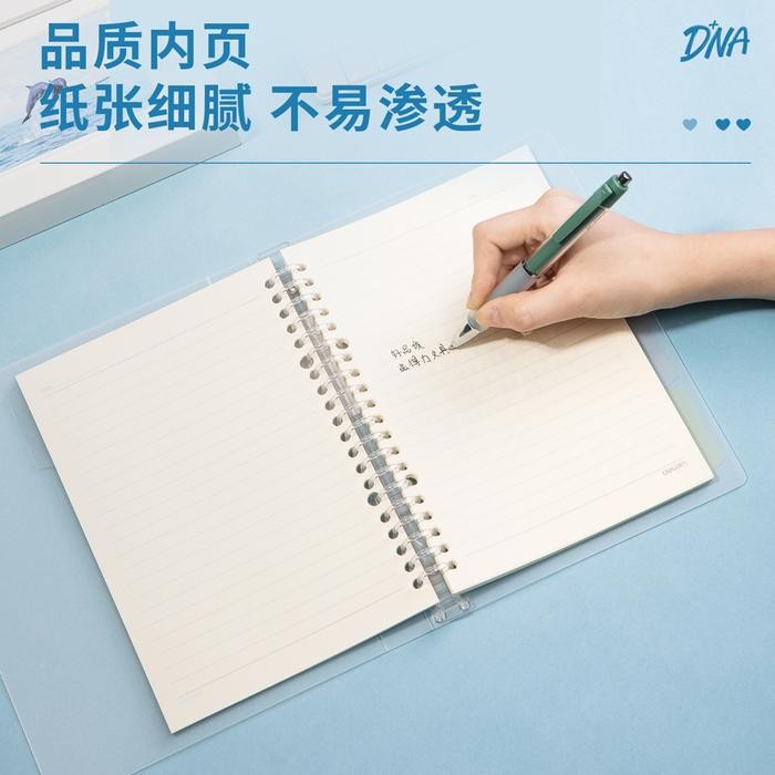 

Deli Loose Leaf / Binder Clip Notebook 60Lmbr A5/B5 Transparan Qhx560 #Gratisongkir