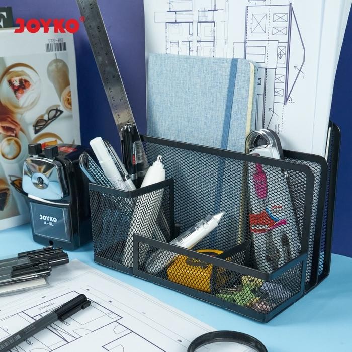 

Desk Set Joyko Ds21/Pen Holder/Tempat Alat Tulis Jaring/Deskset Besi Hanya Hitam Metal #Gratisongkir