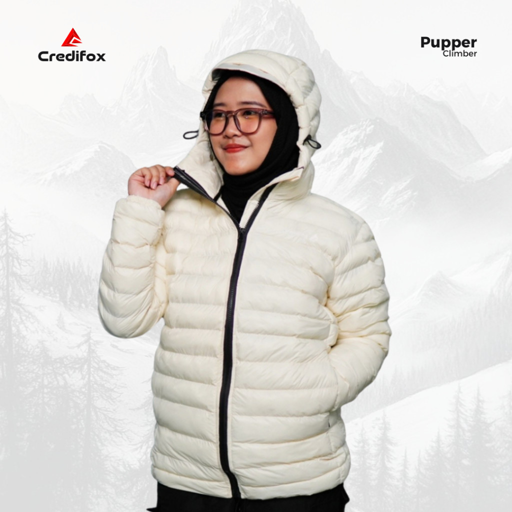 CredifoX Jaket Gunung Gorpcore Puffer Climber - Jacket Gelembung Bahan Cire - Pupper Jacket - Jaket