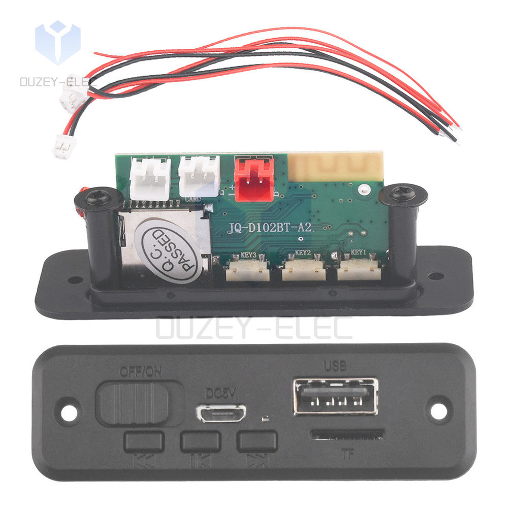 Bluetooth MP3 Decoder Board Module Car FM Radio Module MP3 WAV Decoding with Bluetooth Call Speaker 