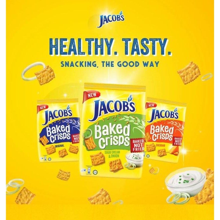 

Jacobs baked crisps cheddar cheese import Crispy Snack Cemilan