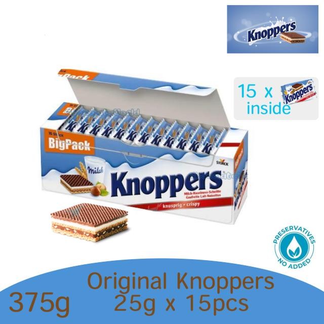 

Coklat Wafer KNOPPERS Travel Edition 375gram isi 15pcs asal Eropa Cokelat Snack