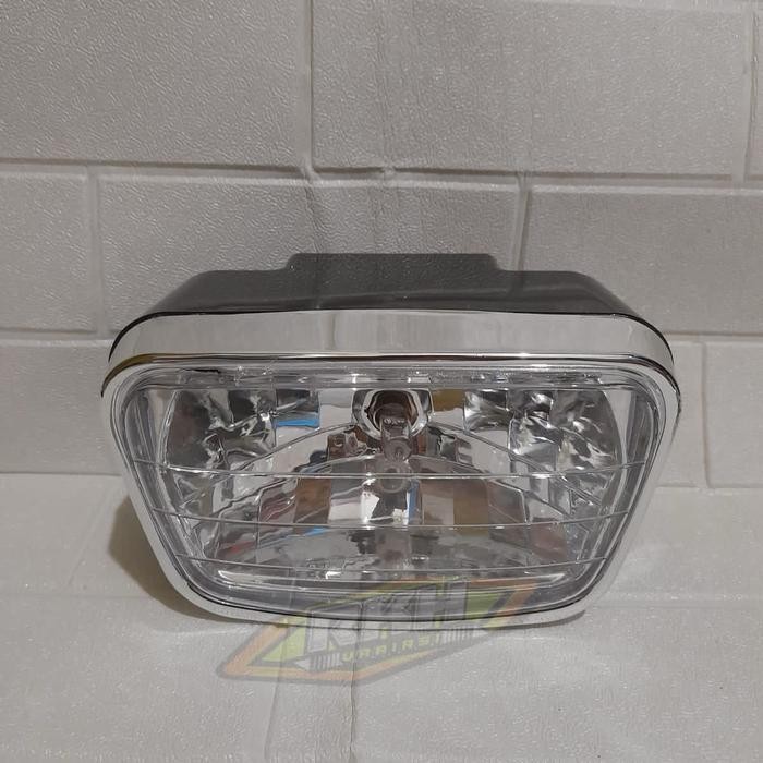 Lampu Depan Rx King Kaca Bening Set Breket Dudukan Copy Bpro Lampu Depan Rx King Oval Kaca Bening