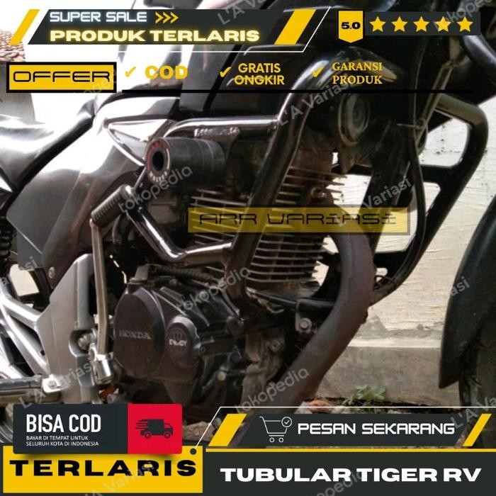 Crashbar Engine Guard Terbaru Tiger Revo Free Dudukan Lampu Tembak